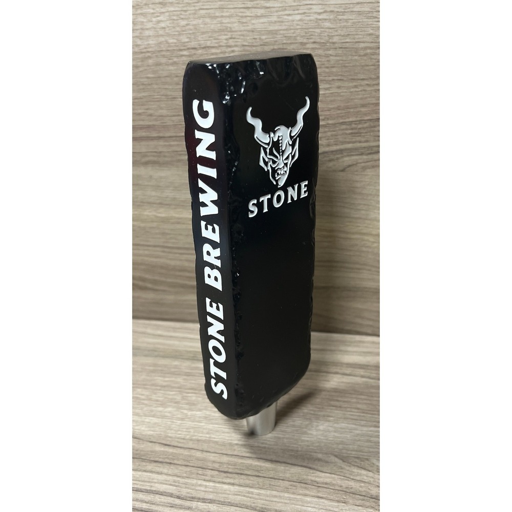 Stone Brewing Beer Tap Handle Black White Gargoyle Logo‎ Kegerator Bar Top